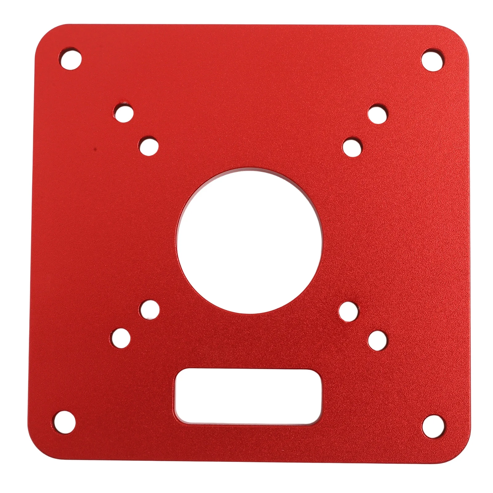Red Aluminum Alloy Router Table Insert Plate Flip Board 120x120mm For Trimming Machine Drilling RT0700C Woodworking Tool