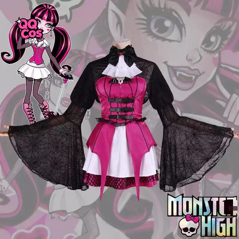 Serie Cosplay Collab: disfraz de Cosplay Monster High Draculaura, disfraz de Halloween QQcos