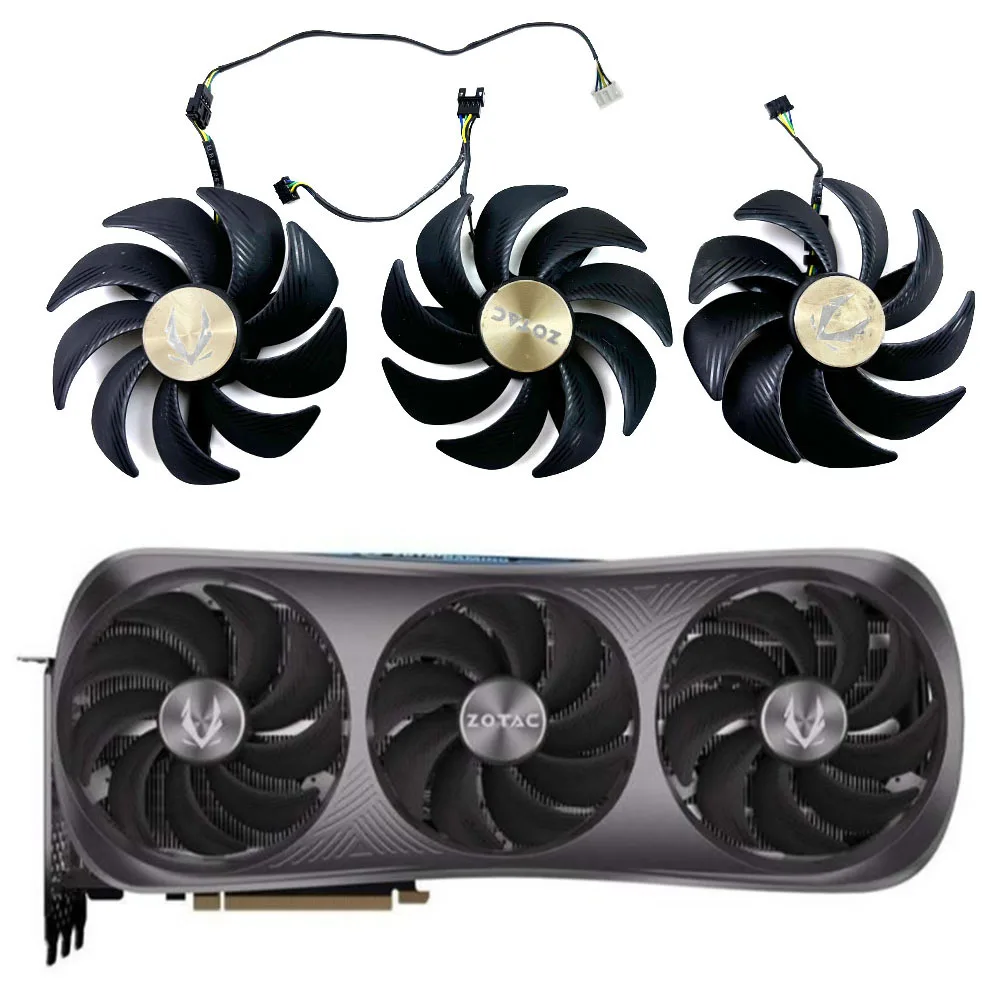 

4PIN GPU Fans brand new RTX4080 RTX4090 for ZOTAC GeForce RTX 4080 4090 TRINITY BLACK OC graphics card replacement fan