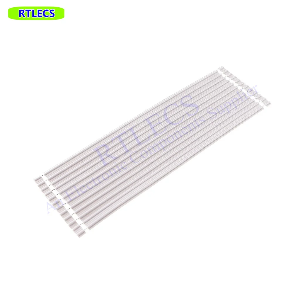 5/30/100 Pcs 5 6 12 15 20 24 Pin 2.54 mm Pitch Grey Flat Cable UL2651 AWG 26 Wire Solder 50 100 200mm 300V 105 Degree 7x0.16 TC