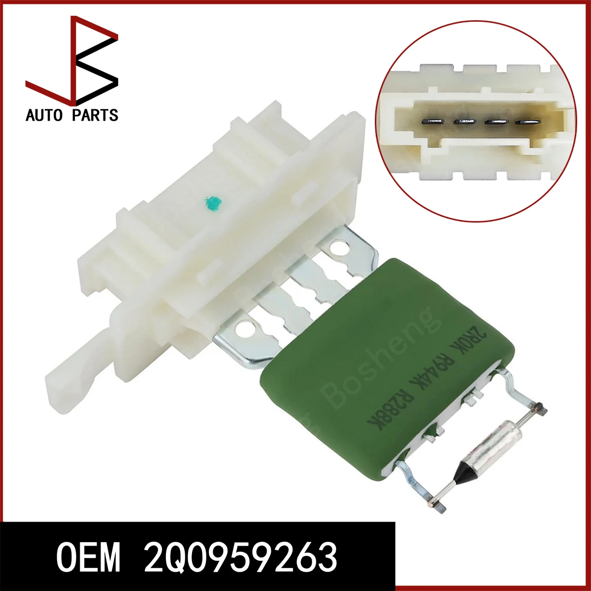 New OEM 2Q0959263 0917704 40076340BN Interior Blower Resistor for SEAT ARONA 2017- for SKODA KAMIQ 2019- for VW T-CROSS 2018-