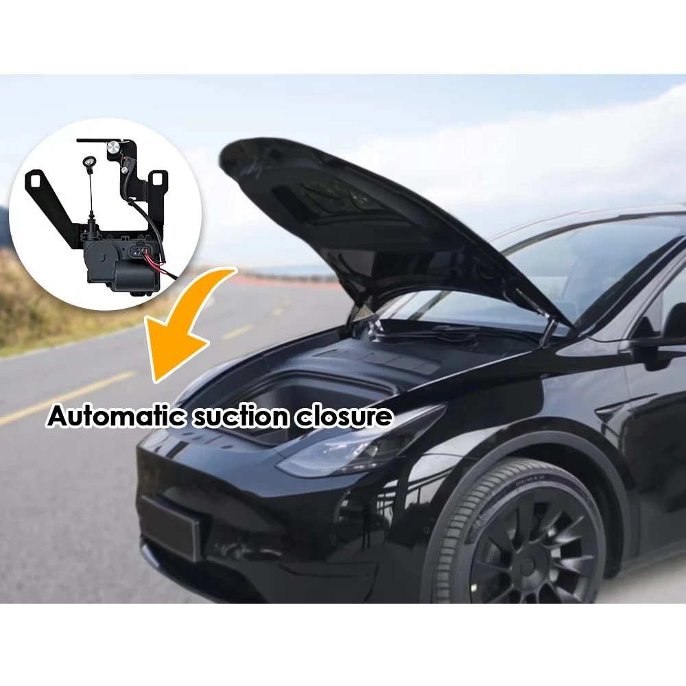 New Y Front Trunk Electric Suction Lock for Model 3 Y, Non‑destructive Auto‑lifting Frunk, Auto Modification Accessories