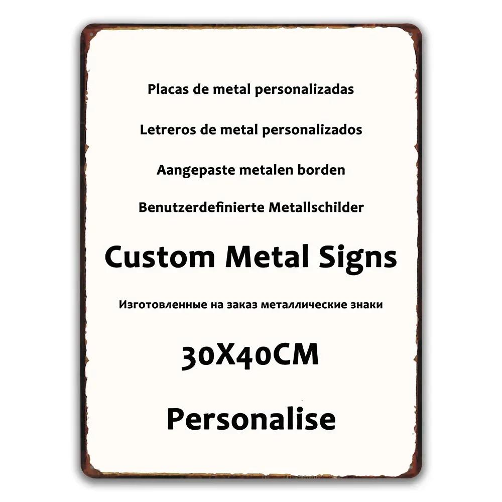 Dropshipping Custom Metal Signs Vintage Signboard Personalized Wall Art Plaque Customizable Home Decor Gift Personalized Plate