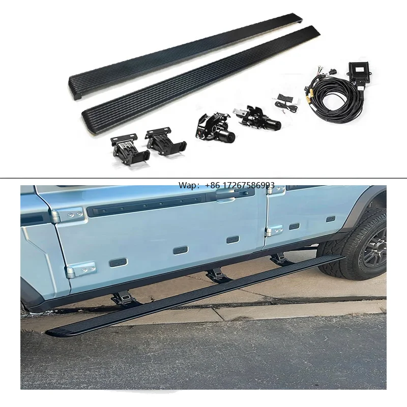 

LED Light Power Automatic Electric Side Step 6 Brackets Car Auto Running Boards for Ineos Grenadier Electric Footboards