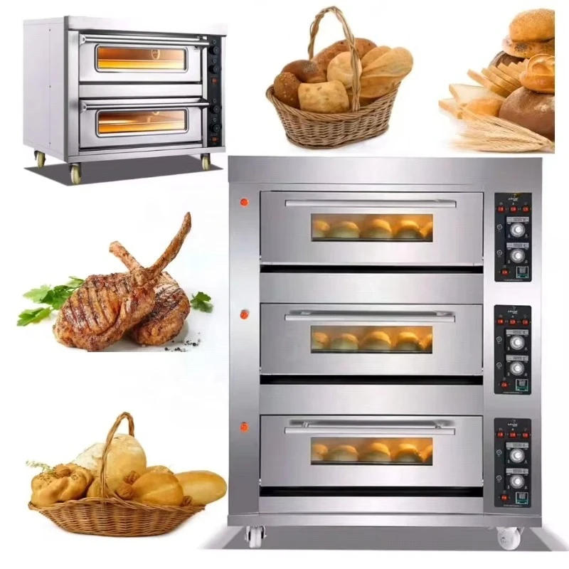 

Customized Commercial 5/10 Tray Big Professional Convection Oven Electric Gas For Bread Cake Pizza Pastry Restaurant Hotels