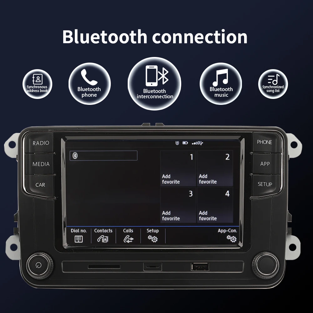 POCAVIO MIB Carplay Radio de coche solo para Volkswagen MQB POLO 6C / MQB POLO 6R Android Auto Bluetooth reproductor Multimedia navegador