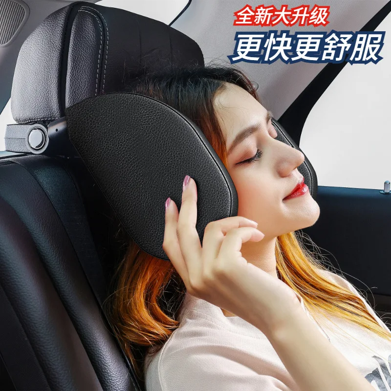 A10 dual hook original car pillow, 3D memory foam side support headrest, all season comfy cushion for daily vehicle interior