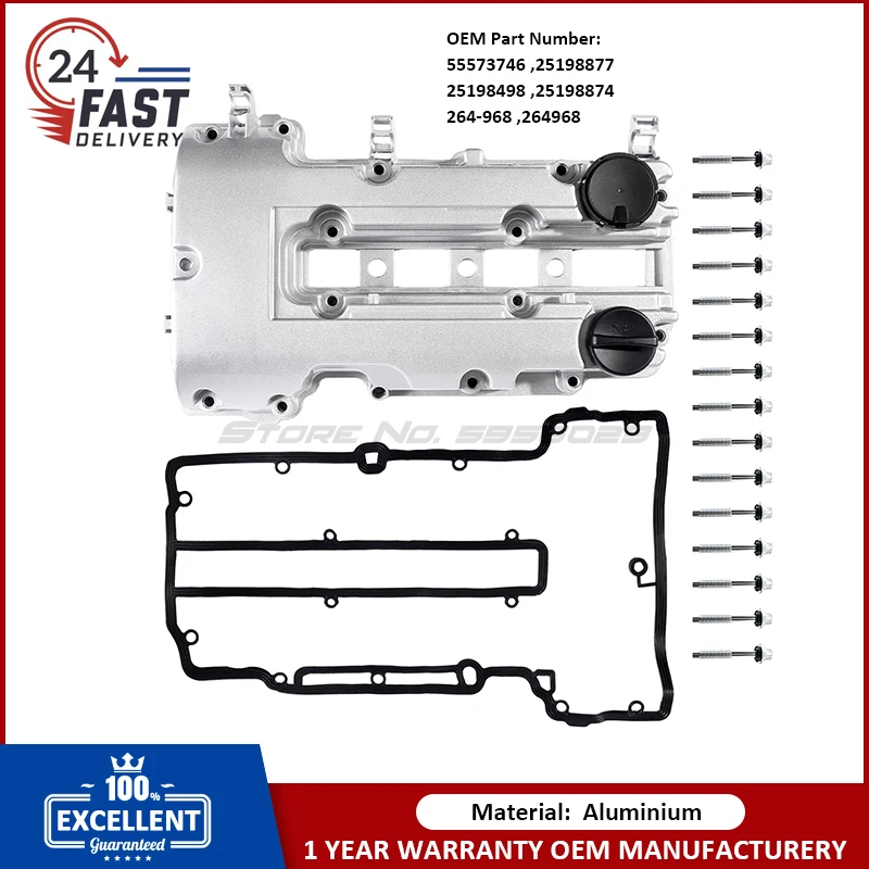 

Engine Valve Cover w/ Gasket 55573746 For Buick Encore ELR Chevy Cruze Sonic Trax 1.4L 2013-2018 25198874 25198498 Engine Cover