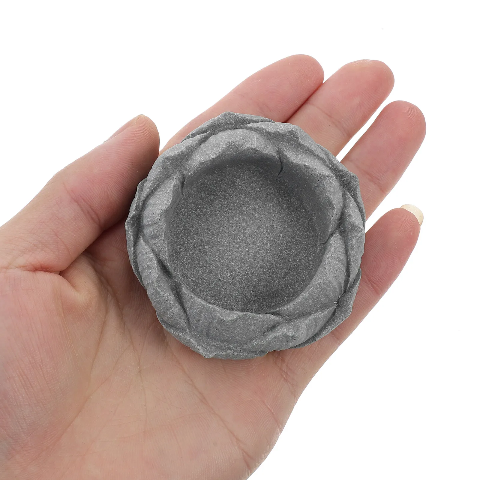 Chinese Style Sandstone Statue Lotus Base Scene Layout Micro Landscape Decoration Aquarium Fish Tank Tabletop Decoration