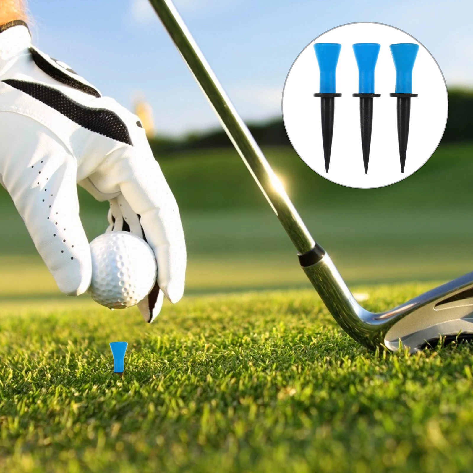 

3Pcs Golf Tees Elastic Lightweight Ball Racks Durable Accessories Training Tool Golfs Tees Golfs Ball Stand Rack