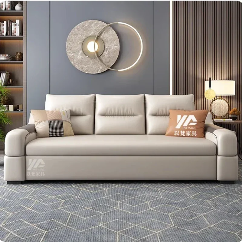 Italian Smart Living Room Sofa Modern Cream Style Patio Retractable Reclining Sofas Bed Modular Home Furniture