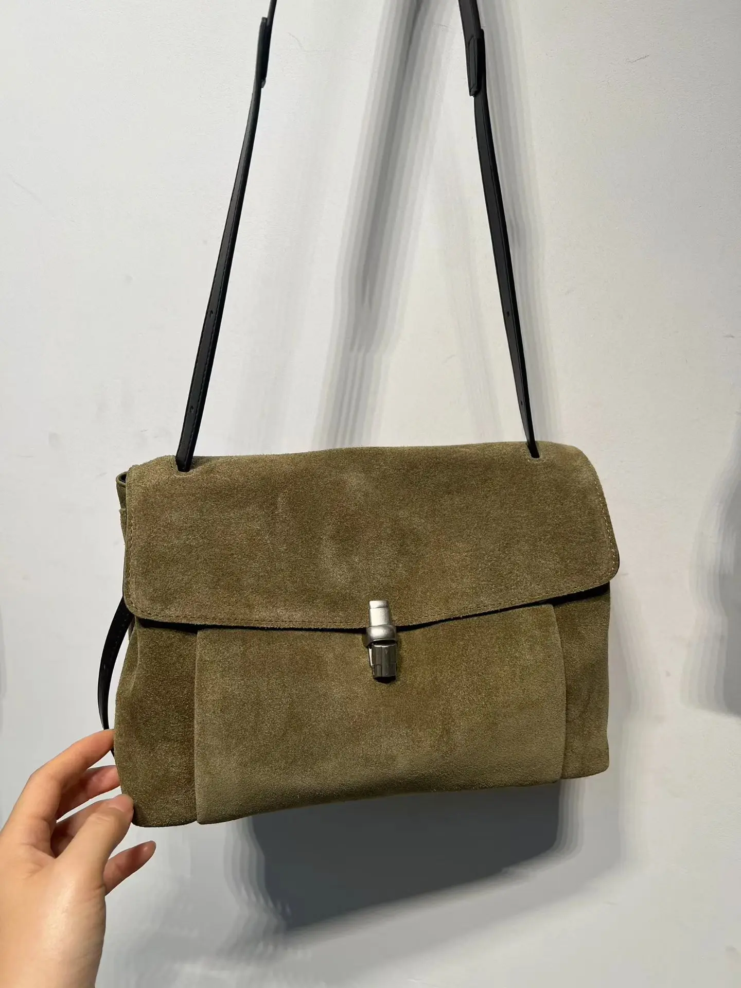 Cool Street Style Faux Leather Crossbody Bag Women's Single Shoulder Bag Simple Korean Version Fall Winter High End Feel