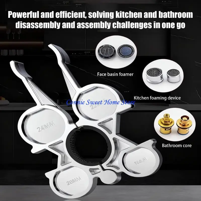 

LXAF Universal Faucet Repair Wrench Strong Alloy Faucet Wrench High Efficiency Repair Tool Suitable for Most Faucet Types