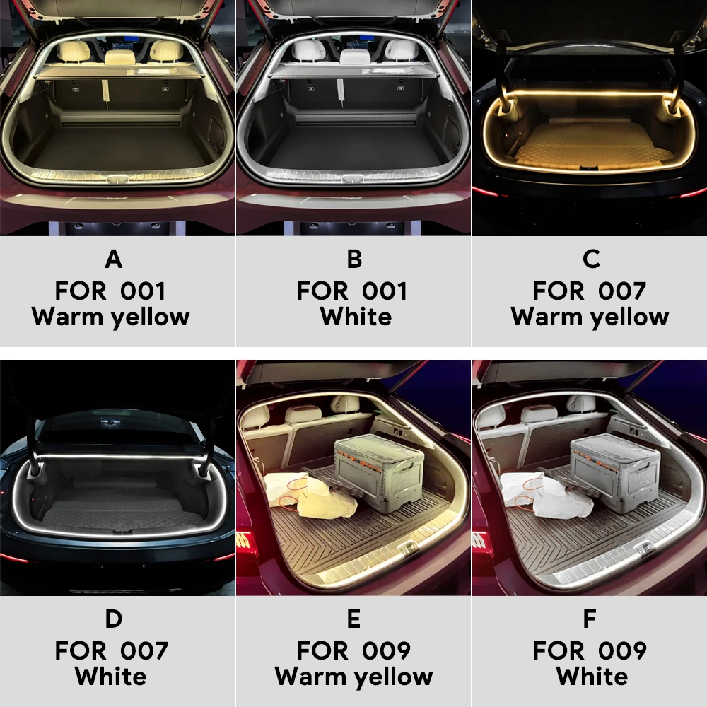 

Rear Trunk Light for ZEEKR 001 007 009 2021 2022 2023 2024 Bright LED Silicone Light Yellow White Proposal Decor Accessories
