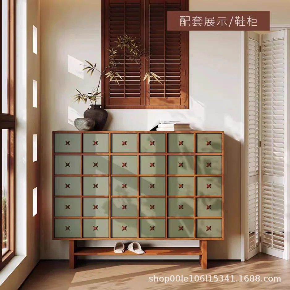 

Американский французский комод в средневековом стиле, зеленый, для спальни, гостиной, отеля, гостевого дома, комод для хранения, декоративный шкаф