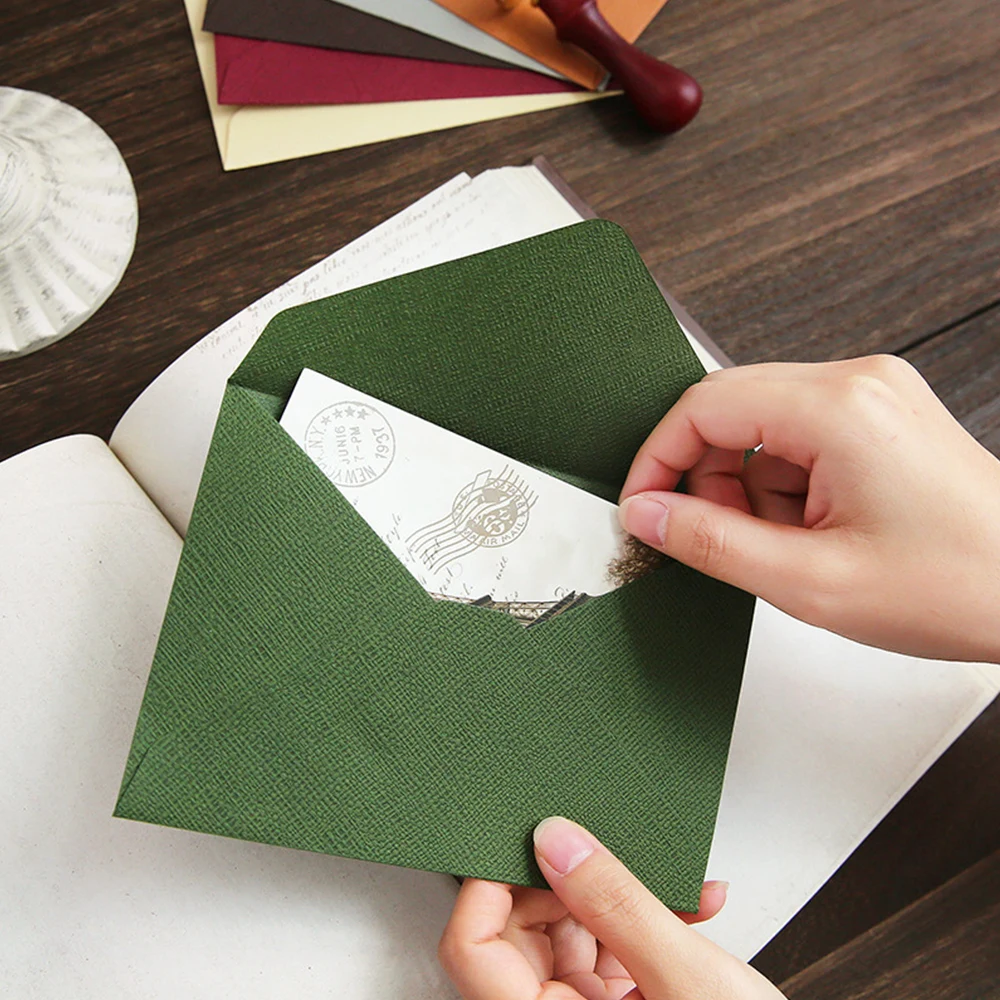 NEW Vintage Linen Textured Envelopes Valentine\'s Day Gift Envelopes Wrapping Paper Greeting Card Packing Envelopes 16.1*11.2cm