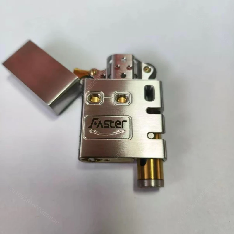 NEW CNC stainless steel integrated fuel lighter, high-end mechanical EDC fuel lighter, cigarette accessories, men's gift