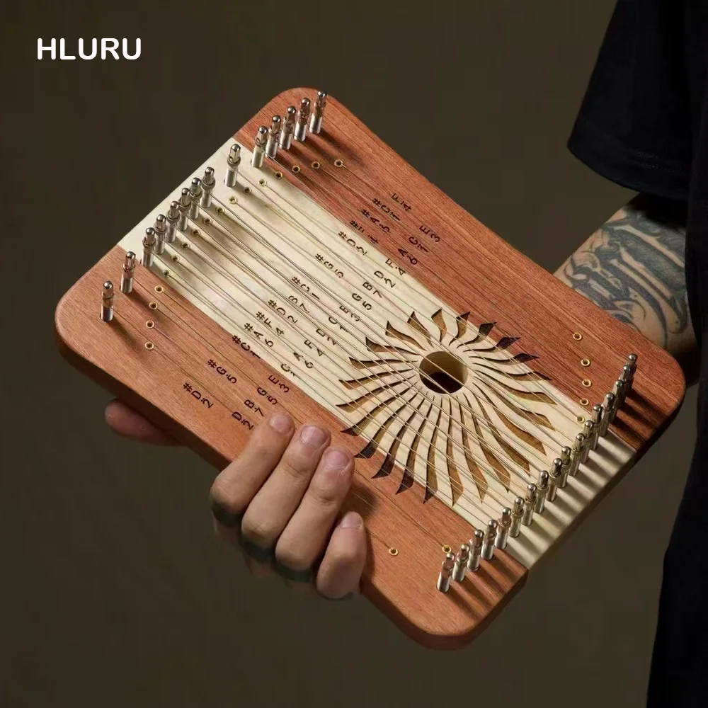 HLURU-Piano de arpa de Lira de 17/31 cuerdas para niños, juguetes educativos de música temprana, instrumento de teclado para tocar con los dedos con accesorios