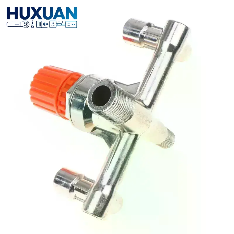 Air Compressor Pressure Regulator Valve Dual Outlet Tube Easy Assembly for Garage Tire Inflation Equipment Accessories