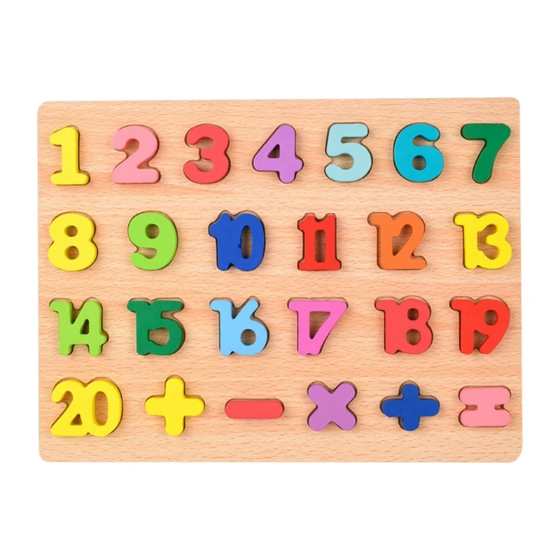 HOT-Wooden Alphabet Puzzle Toys ABC Letter And Puzzle For Toddlers 18+ Months Old Preschool Learning For Kids