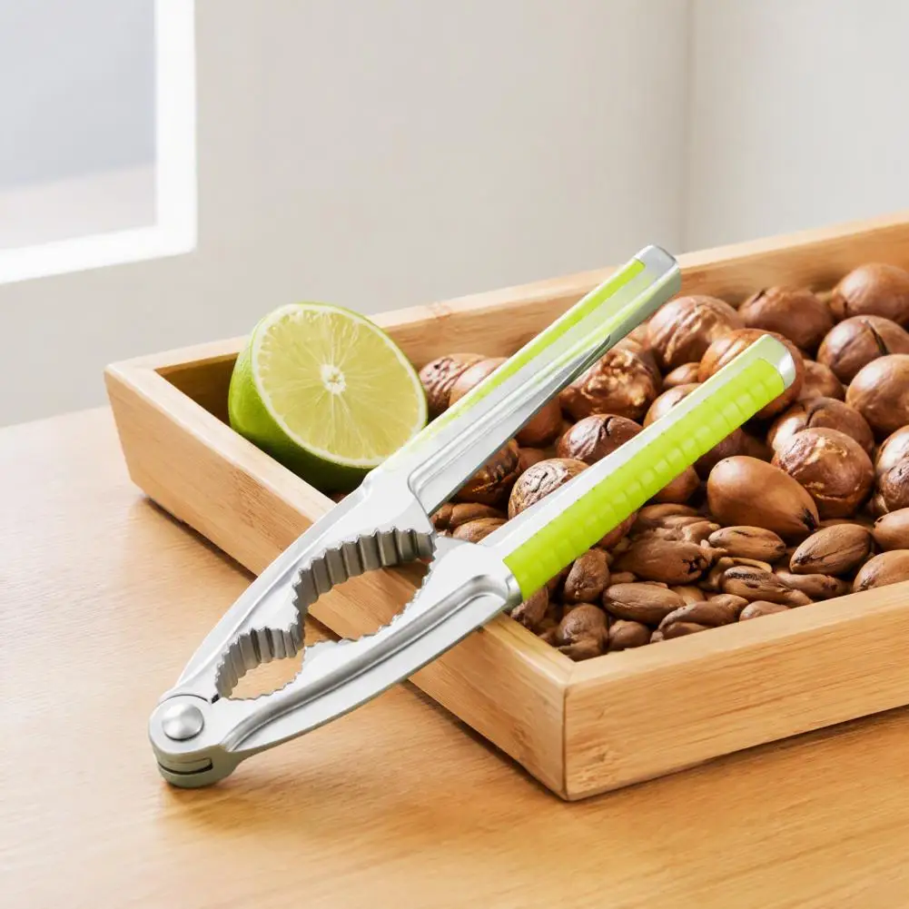 Zinc Alloy Nut Opener Heavy Duty Nutcracker for Walnuts Pecans Multi-purpose Seafood Shell Opener Tool with Non-slip for Home