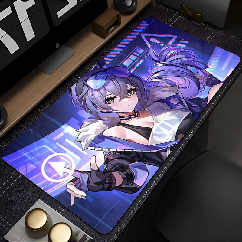Mouse Pad Extra Laptop H-honkai Star Rail Silver Wolf Keyboard Girl Style HD Office Non Slip Kawaii Mousepad For Girl Best Gift