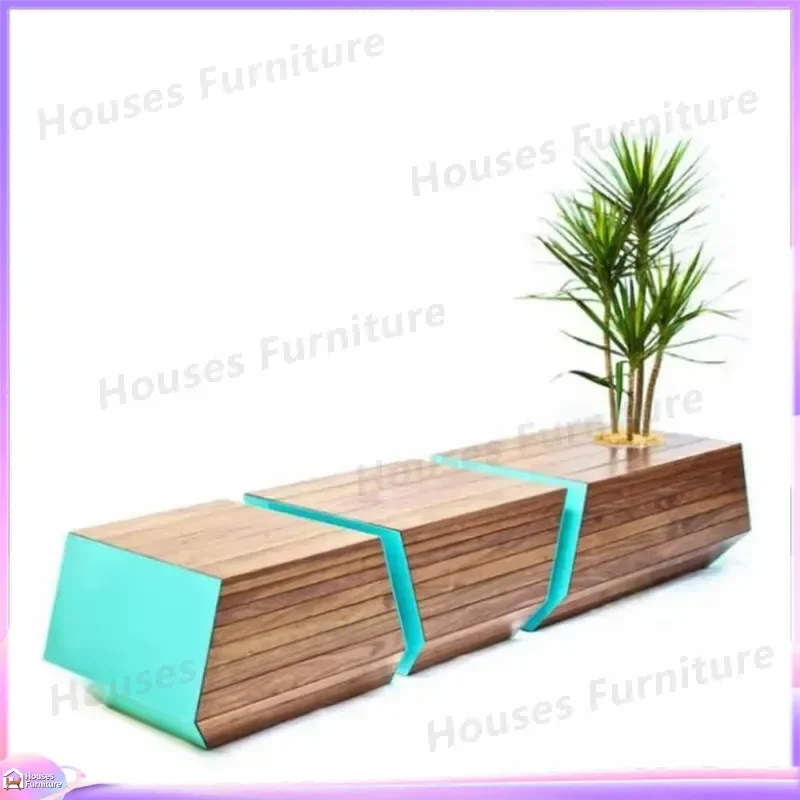 Outdoor Bench Custom Leisure Chair for Courtyard Park Hotel Shopping Mall Garden Furniture Modern Seating