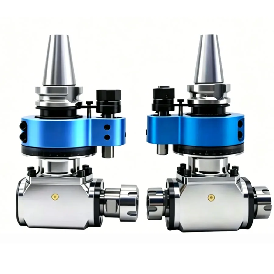 CNC machining center side milling head BT30BT40BT50 angle head bidirectional output high-speed machining of 90 ° right angles