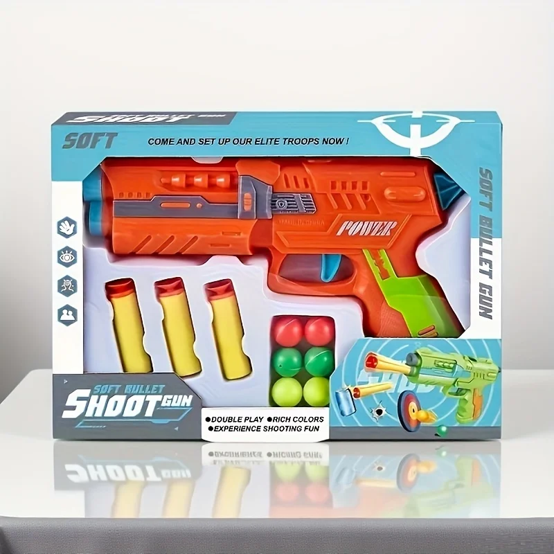 

Children's Toy Guns with Soft Bullet Shooting Toy, Indoor/Outdoor Play, Perfect for Outdoor CS Games Education Toy Birthday Gift
