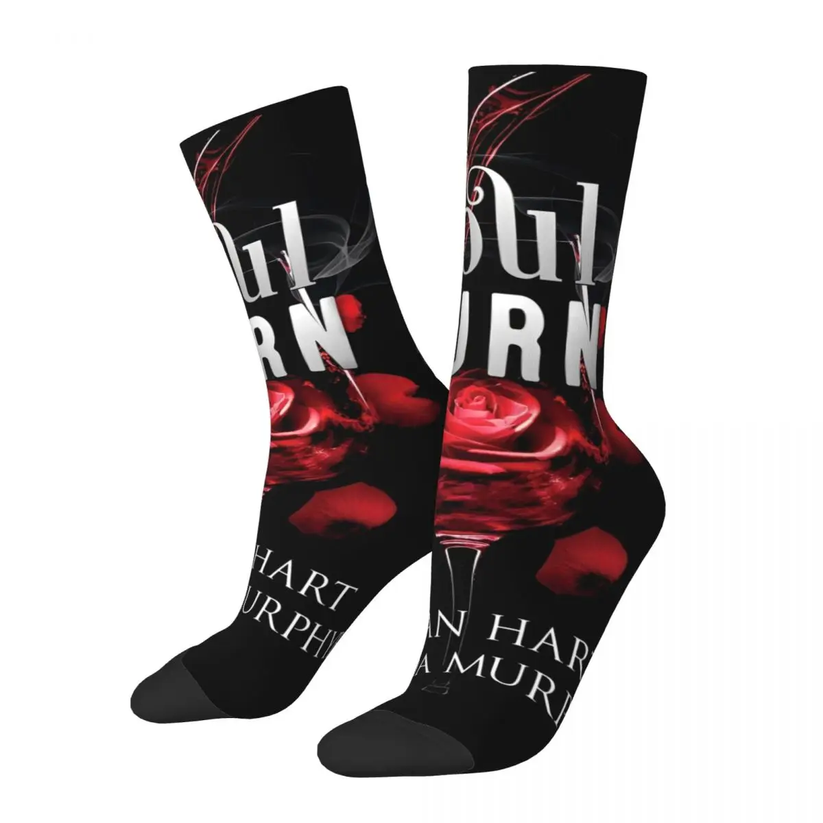 Women Men Socks Soul Burn Metal band Stockings Spring Modern Comfortable Socks Graphic Cycling Anti Skid Socks