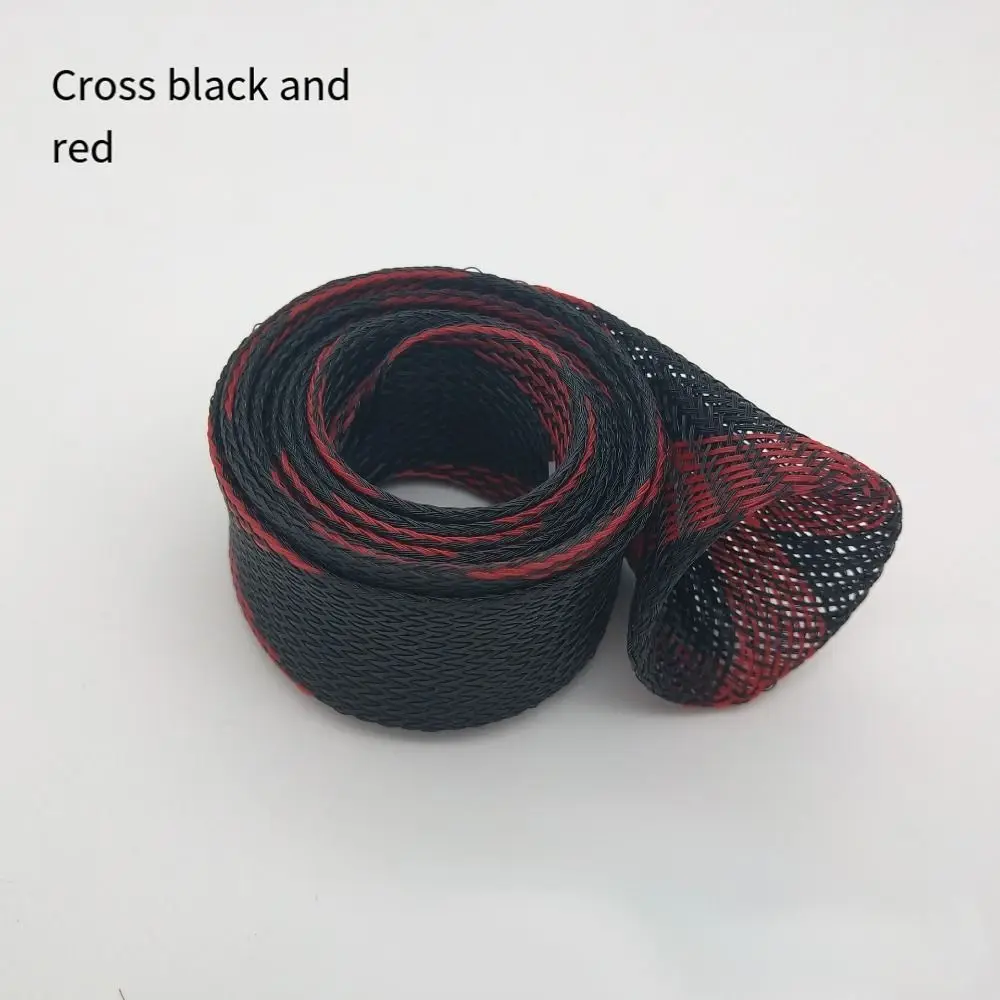 

Braided Mesh Pole Sock Braided Mesh Protector 30mm*170cm PET Fishing Rod Protector Scalable Colorful Spinning Rod Sleeve