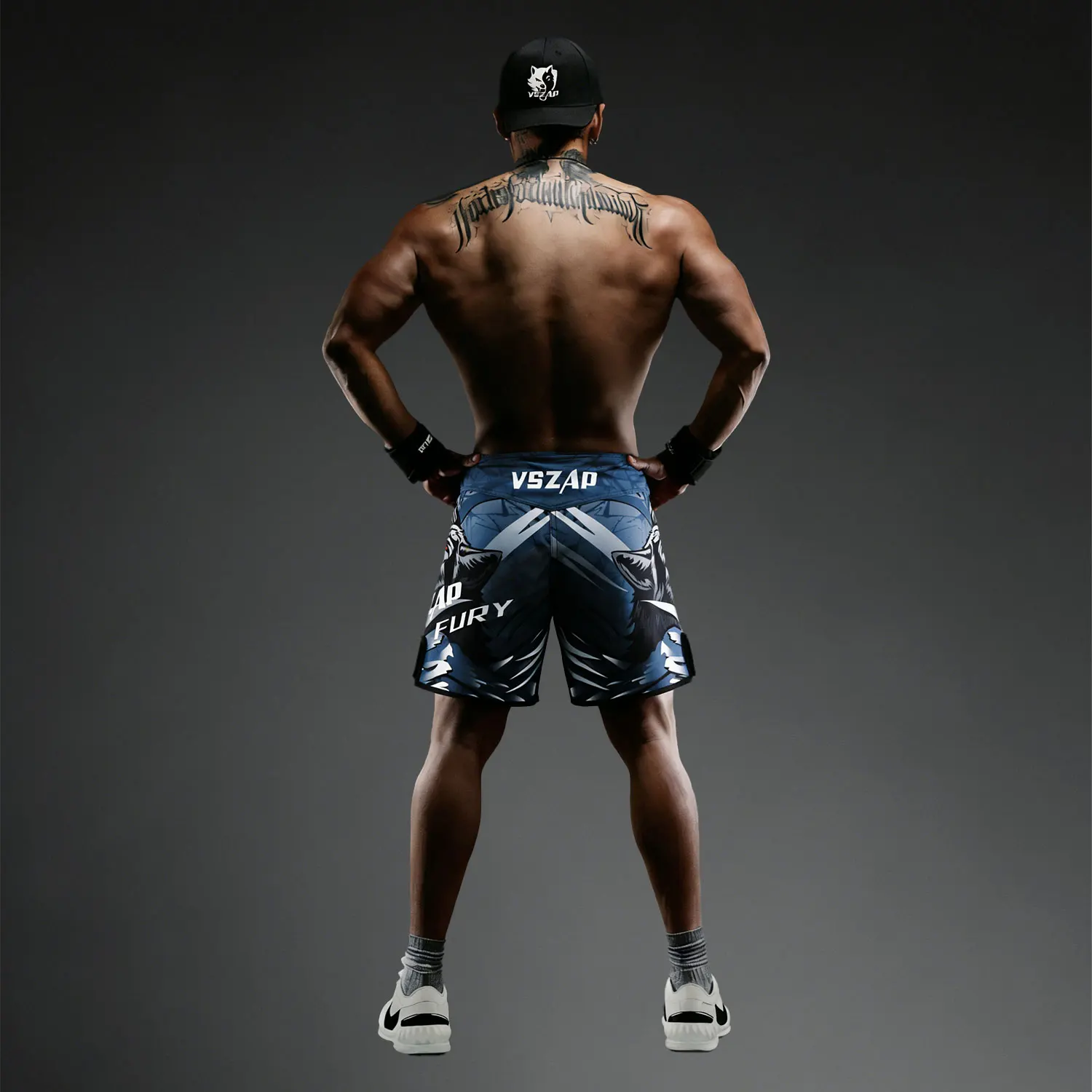 VSZAP Fury Fighting Shorts for Men, Boxing Sports Training, Quick-Dry Muay Thai Fighting, MMA Half-Pants