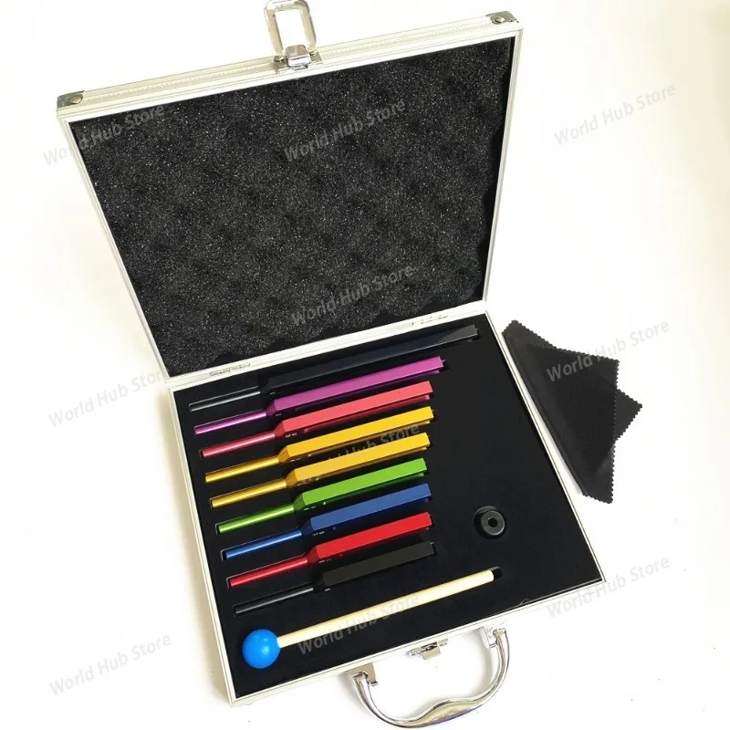 

Aluminum Box Yoga Tuning Fork 174HZ 285 396 417 528 639 741 852 963HZ Color Gold