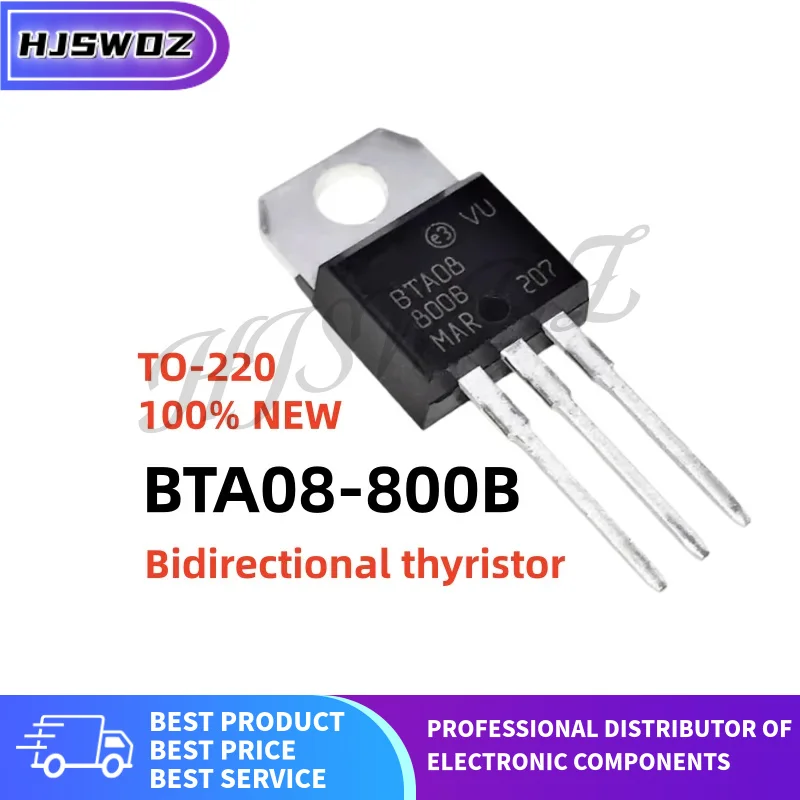 10~100Pcs Brand New BTA08-800B BTA08 800B BTA08800B Bidirectional Thyristor TO-220