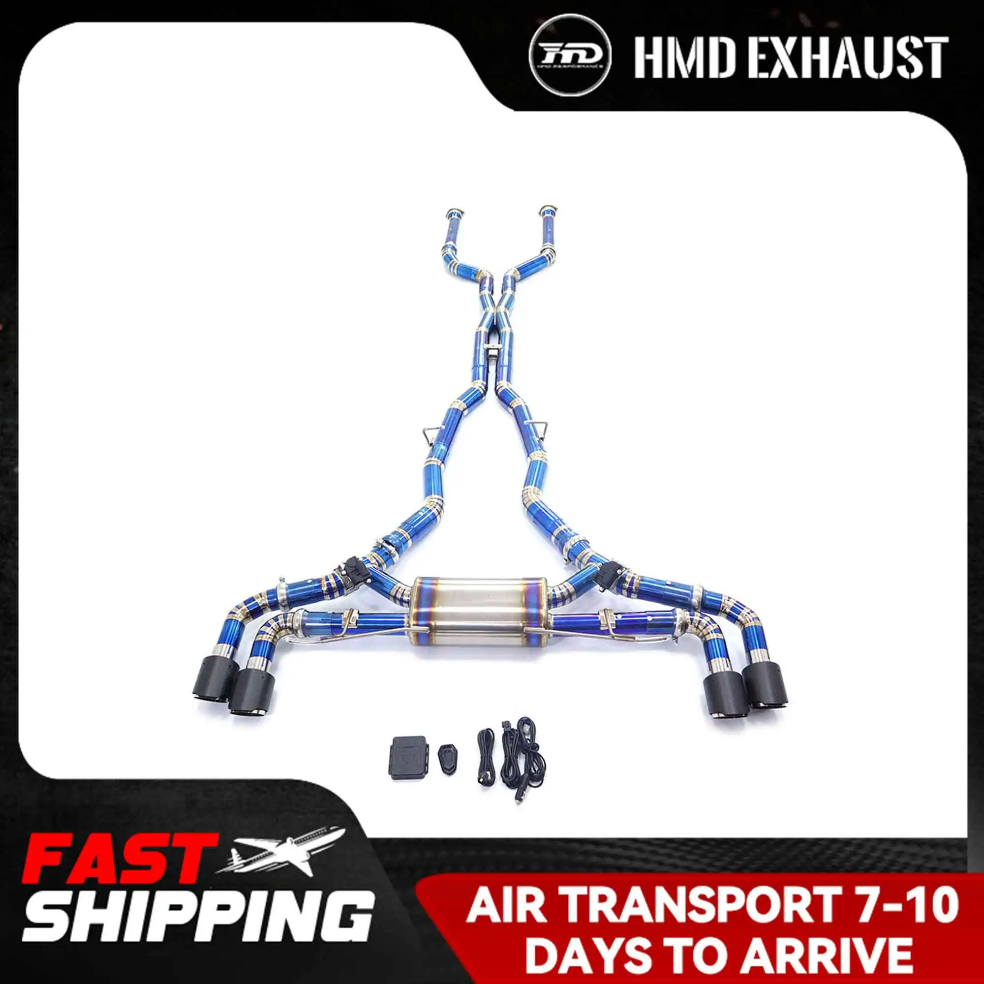 

HMD Exhaust System for BMW X5 X6 M60i 4.4T titanium alloy High Flow Performance catback