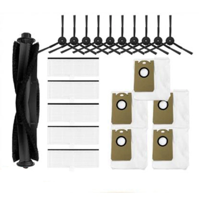 Main Brush Side Brush Hepa Filter Dust Bag Spare Parts For Ultenic T10 Self-Empty Robot Vacuum