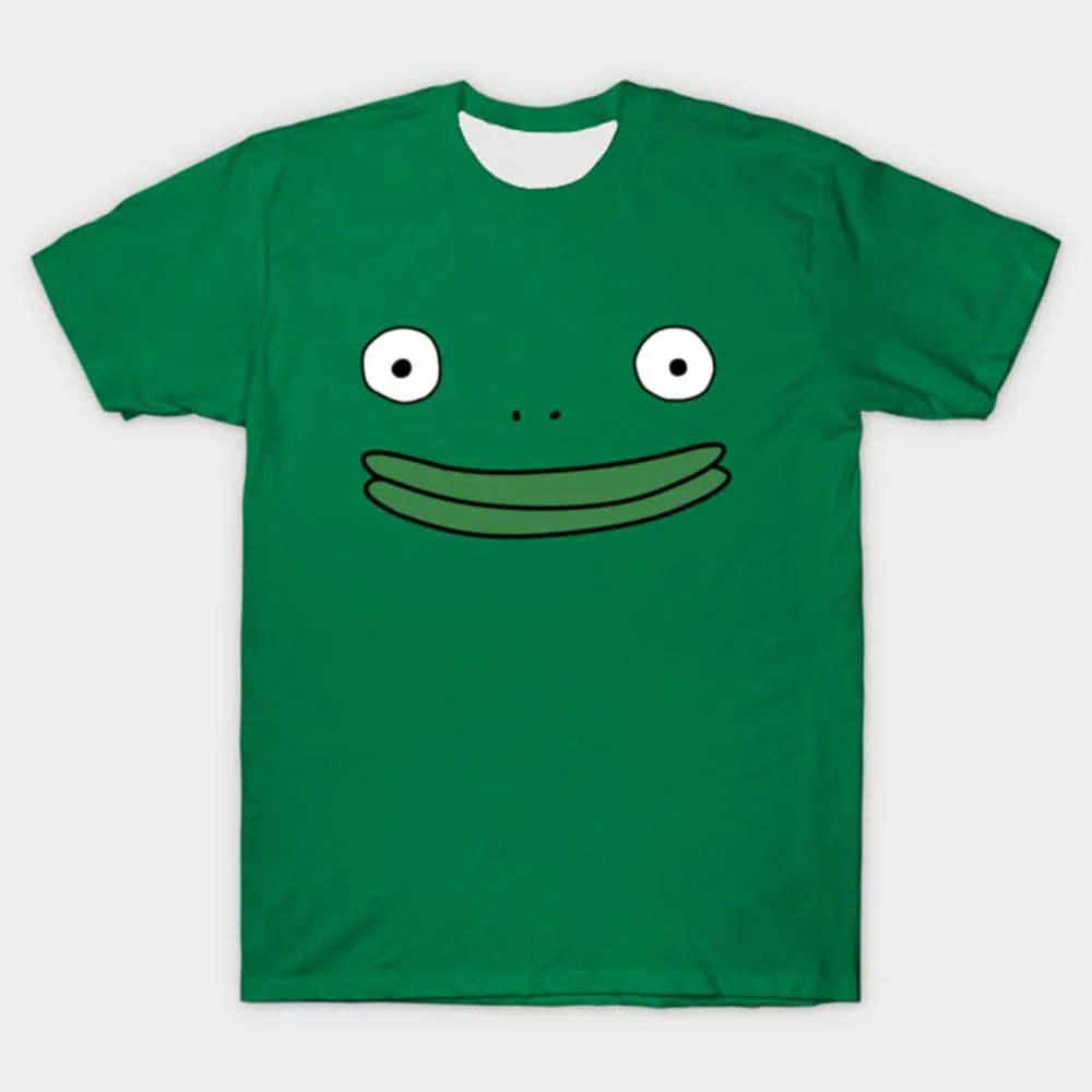Mr.Frog T-Shirt Smiling Friends Cartoon Graphic  Print Tshirts Short Sleeve Casual Loose Unisex Streetwear T Shirt Men Clothing