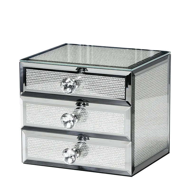 Luxury Multi Layer Jewelry Storage Box Organizer for Girl Glass Nordic  Large Desktop Storage Box Jewelry Drawer Nice Gift Ideas