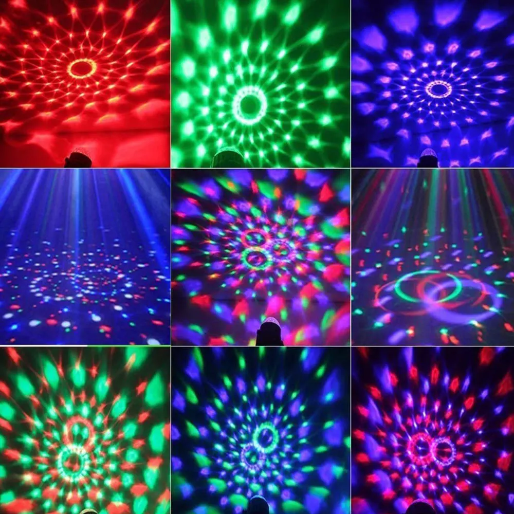 Sound Activated Rotating Disco Light Colorful LED Stage Light RGB Laser Projector Light DJ Party Light For Home KTV Bar Xmas