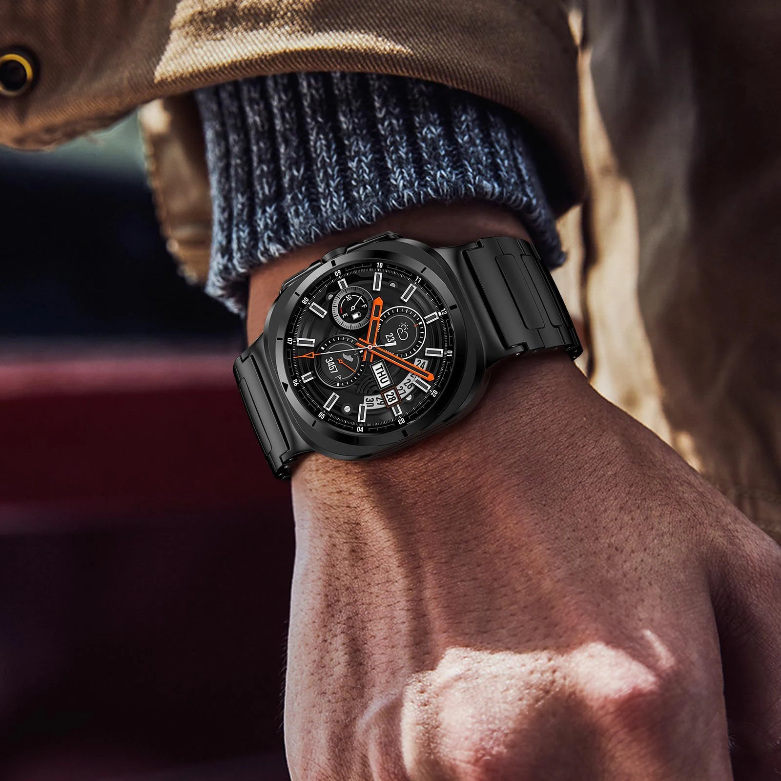 Correa de Metal de lujo para Samsung Galaxy Watch Ultra 2025, Correa de acero inoxidable, pulsera Samsung Galaxy Ultra de 47mm