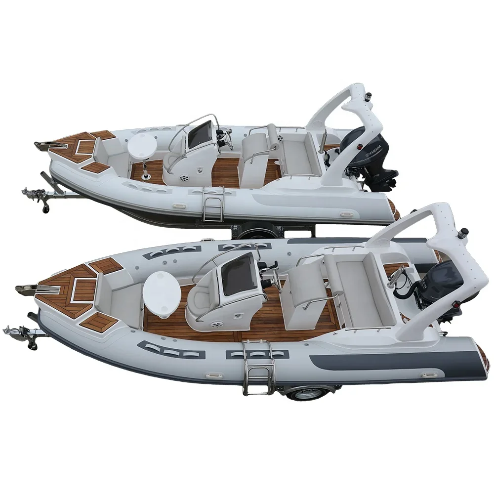 202619 Feet 5.8m Hypalon Rib 580 Inflatable Sport Yacht With Motor Combo Set For Fishing And Outdoor Recreation
