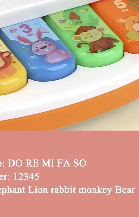 Baby Electric Piano Toddler Toys Keyboard with Light Sound Musical Instruments Games for Babies Early Educational Music Toys Kid