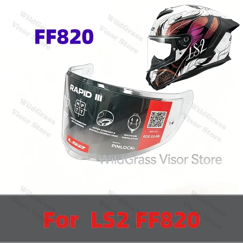 Motorcycle Helmet Visor Fit LS2 FF820 RAPID III Black Wind Shield Rear Spoiler Replacement Parts