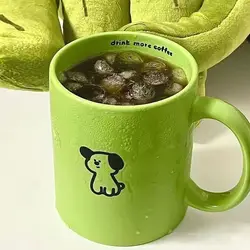 Nordic Heat-resistant Dog Ceramic Mug, Office Breakfast Milk Coffee Mugs, High-value Couple Water Cups, Kawaii Cup Birthday Gift