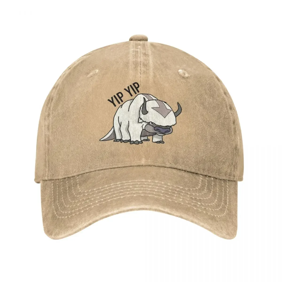 Appa Yip Yip Anime Baseball Caps Distressed Washed The Last Airbender Headwear for Men Women All Seasons Travel Caps Hat