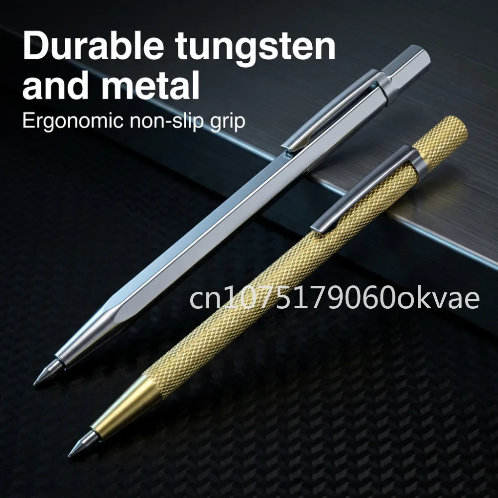 Tungsten Carbide Scriber Pen Industrial Grade Engraving Tool for Glass Ceramic Metal Tile Marking Hand Tool with Protective Cap