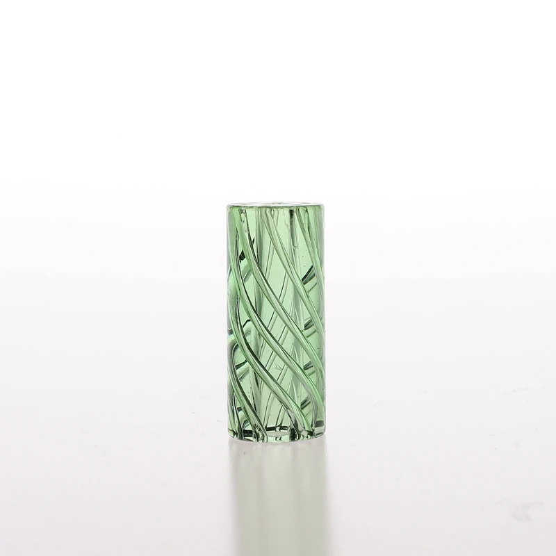 5pcs/box In Stock 7 Holes Spiral Style Green Smoking Glass Tips/Glass Filter Tip with Holes Box Set For Smoking Accessories