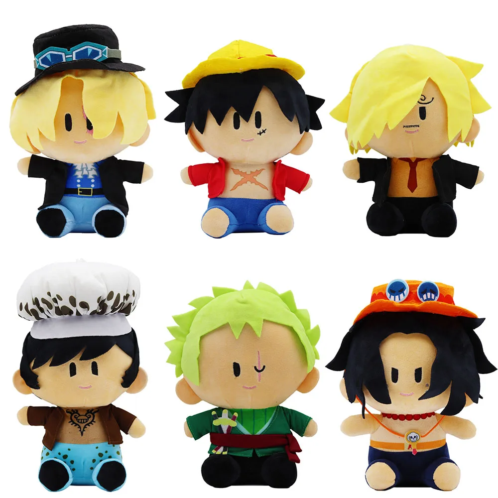 

One Piece Luffy аниме плюшевая игрушка мультяшный персонаж Sabo Sanji Trafalgar Law Zoro Ace милая мягкая кукла Kawaii Детский Рождественский подарок