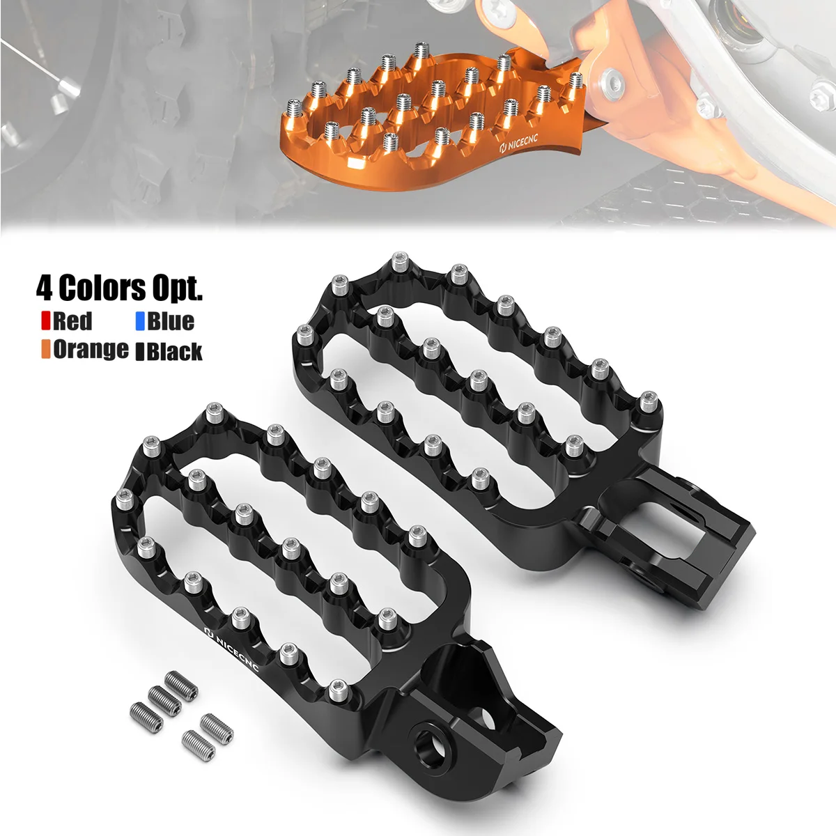 

For 2023 KTM EXC 300 EXCF 350 SX 125 SXF 450 Husqvarna TE 300 FE 450 350 2017-2022 GasGas EC 300 250 Enlarged Foot Pegs Footrest
