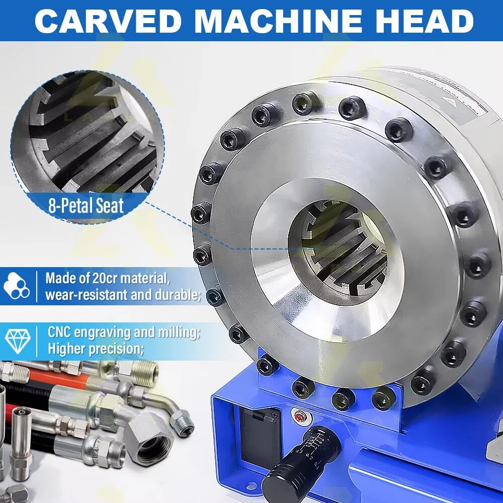 1 Inch Manual Hydraulic Hose Crimping Machine BNT30A, 8 Sets of Dies Included